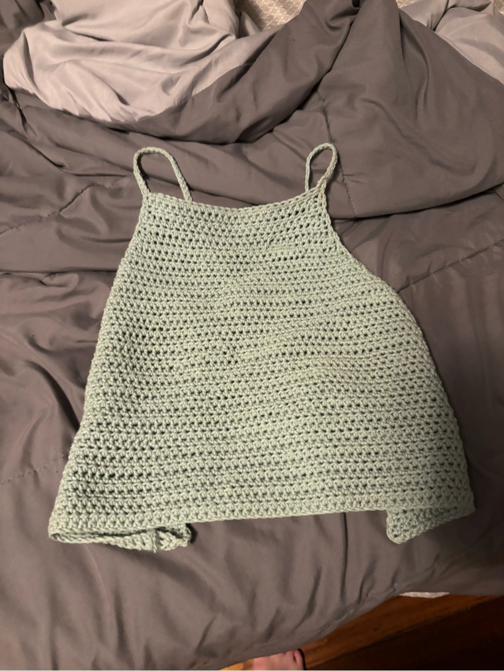 Women’s Mint Crochet Halter Tank Top